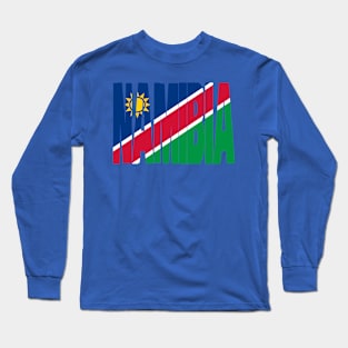 Namibia flag stencil Long Sleeve T-Shirt